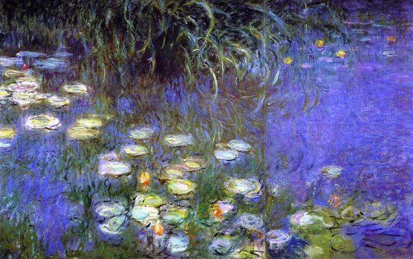 Morning left Detail by Claude Monet - Hand-Painted Oil Painting Reproduction