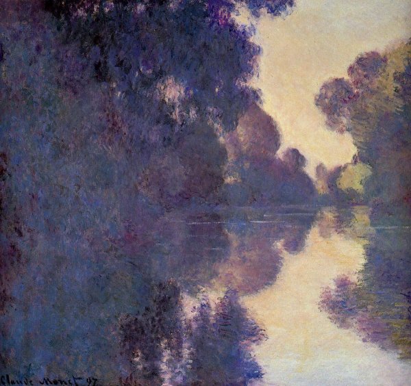 Main Product Photo of Morning on the Seine, Clear Weather Painting by Claude Monet