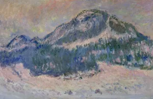 Mount Kolsaas, Rose Reflection by Claude Monet - Oil Painting Reproduction