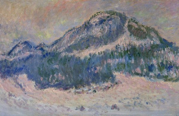 Mount Kolsaas, Rose Reflection by Claude Monet - Hand-Painted Oil Painting Reproduction