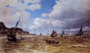 Mouth of the Seine at Honfleur painting by Claude Monet