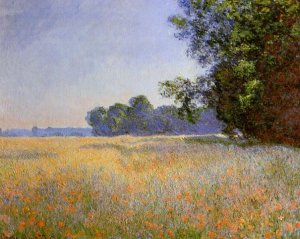Oat and Poppy Field by Claude Monet Oil Painting