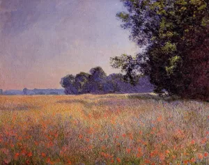 Oat and Poppy Field, Giverny by Claude Monet Oil Painting