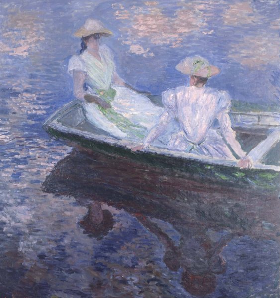 Main Product Photo of On The Boat Painting by Claude Monet