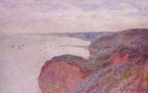 On the Cliff Near Dieppe, Overcast Skies by Claude Monet Oil Painting