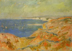 On the Cliff near Dieppe Oil Painting by Claude Monet - Bestsellers