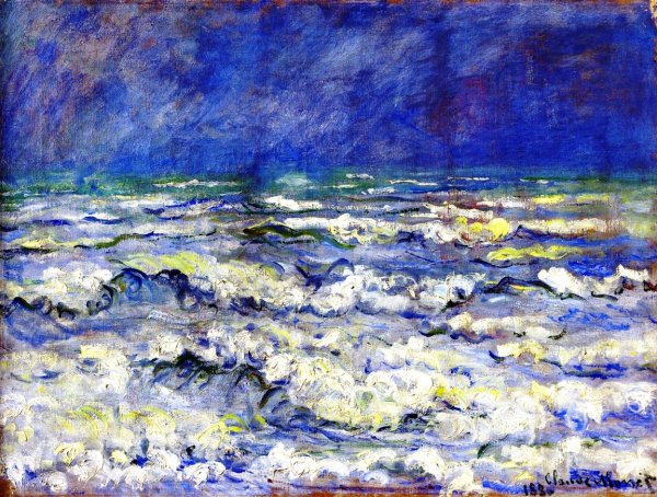 Main Product Photo of Open Sea, Stormy Weather Painting by Claude Monet