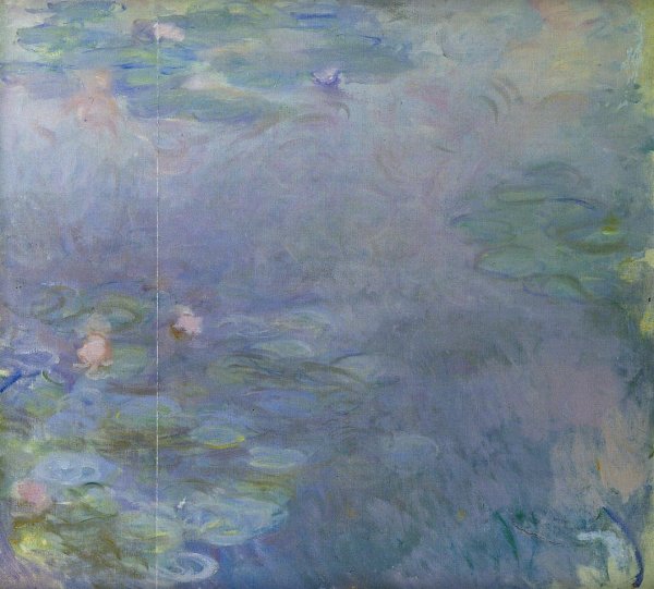 Main Product Photo of Pale Water-Lilies Detail Painting by Claude Monet