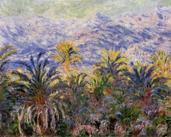 Main Product Photo of Palm Trees at Bordighera Painting by Claude Monet