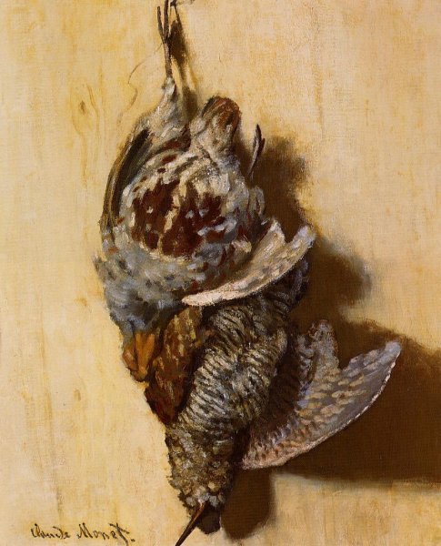 Partridge and Woodcock by Claude Monet - Hand-Painted Oil Painting Reproduction