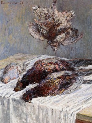 Pheasants, Woodcocks and Partridges by Claude Monet Oil Painting