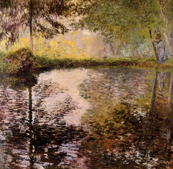 Main Product Photo of Pond at Montgeron Painting by Claude Monet