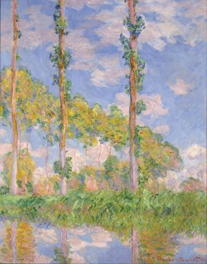 Poplars in the Sun by Claude Monet Oil Painting