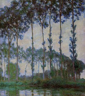Poplars on the Banks of the River Epte at Dusk by Claude Monet Oil Painting