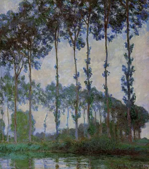 Poplars on the Banks of the River Epte at Dusk by Claude Monet - Oil Painting Reproduction
