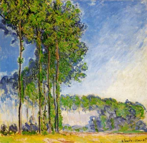 Poplars, View from the Marsh by Claude Monet - Oil Painting Reproduction