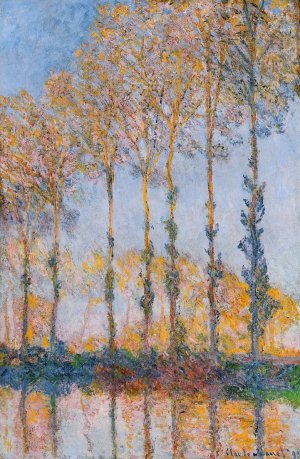 Poplars, White and Yellow Effect by Claude Monet Oil Painting