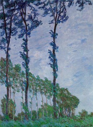 Poplars, Wind Effect by Claude Monet Oil Painting