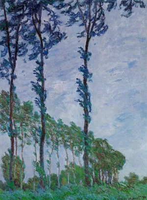 Poplars, Wind Effect by Claude Monet - Oil Painting Reproduction