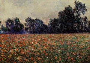 Poppies at Giverny Oil painting by Claude Monet