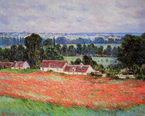 Poppy Field at Giverny by Claude Monet Oil Painting