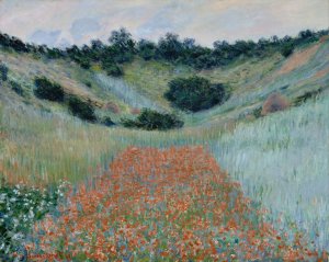 Poppy Field in a Hollow near Giverny by Claude Monet Oil Painting