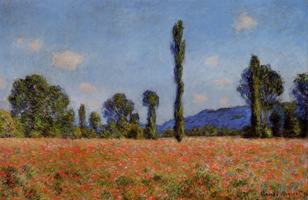Poppy Field by Claude Monet - Hand-Painted Oil Painting Reproduction