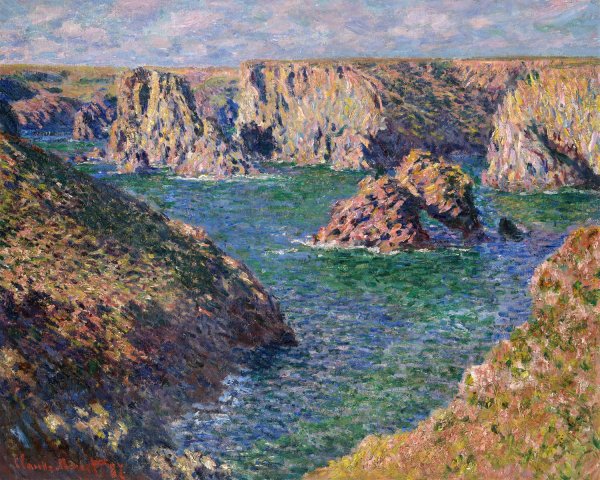 Main Product Photo of Port-Domois, Belle-Isle  Painting by Claude Monet