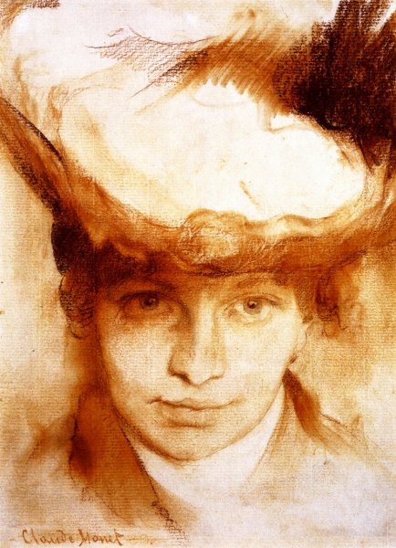 Portrait of a Woman in Normandy Cap by Claude Monet - Hand-Painted Oil Painting Reproduction
