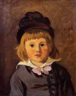 Portrait of Jean Monet Wearing a Hat with a Pompom by Claude Monet - Oil Painting Reproduction