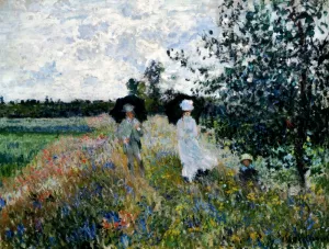 Promenade Near Argenteuil by Claude Monet - Oil Painting Reproduction