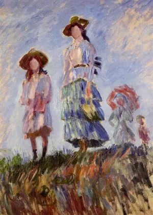 Promenade Study by Claude Monet - Oil Painting Reproduction