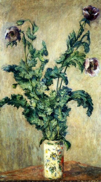 Main Product Photo of Purple Poppies Painting by Claude Monet