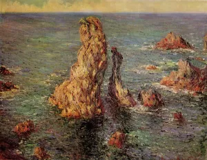 Pyramids at Port-Coton painting by Claude Monet