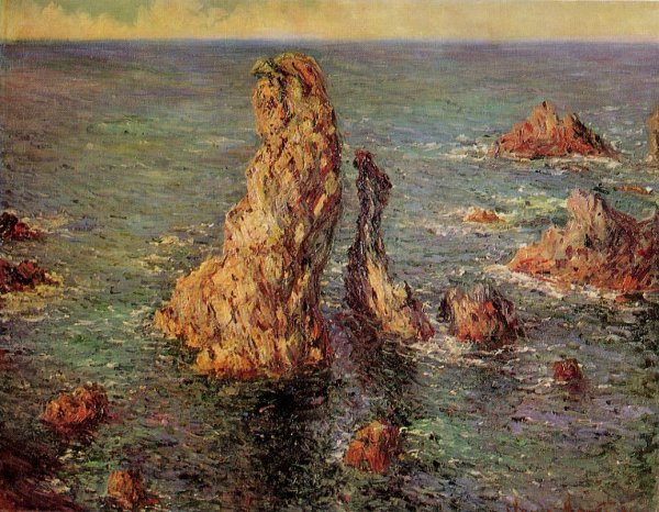 Main Product Photo of Pyramids at Port-Coton Painting by Claude Monet