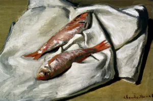 Red Mullet painting by Claude Monet