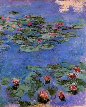Red Water-Lilies by Claude Monet - Oil Painting Reproduction