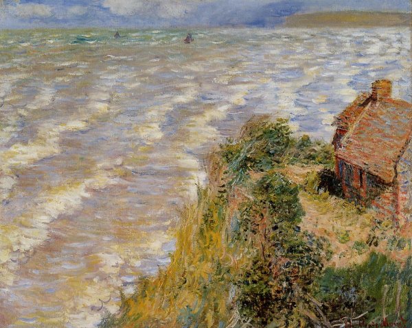 Rising Tide at Pourville by Claude Monet - Hand-Painted Oil Painting Reproduction