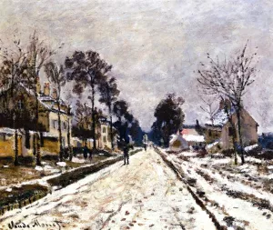 Road at Louveciennes, Snow Effect by Claude Monet - Oil Painting Reproduction