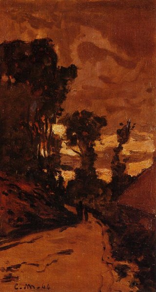 Road by Saint-Simeon Farm III by Claude Monet - Hand-Painted Oil Painting Reproduction