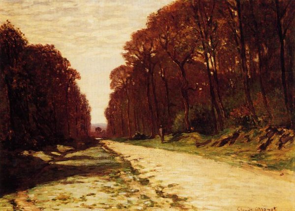 Road in a Forest by Claude Monet - Hand-Painted Oil Painting Reproduction
