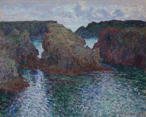 Rocks at Port-Goulphar, Belle-ile by Claude Monet Oil Painting