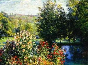 Roses in the Garden at Montgeron Oil painting by Claude Monet