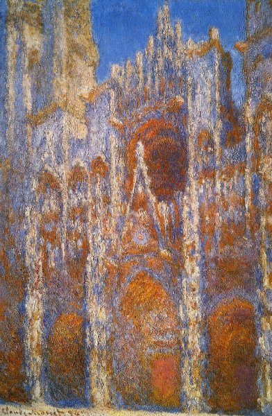 Main Product Photo of Rouen Cathedral, Sunlight Effect Painting by Claude Monet