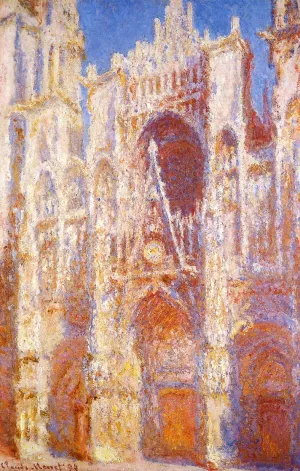 Rouen Cathedral, the Portal in the Sun painting by Claude Monet