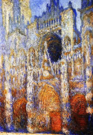 Rouen Cathedral, West Facade, Midday by Claude Monet Oil Painting