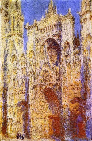 Rouen Cathedral, West Facade Sunlight by Claude Monet Oil Painting