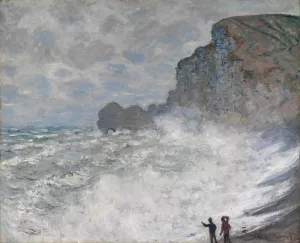 Rough Weather at Etretat by Claude Monet Oil Painting