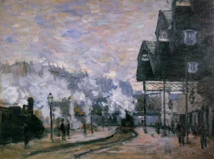 Saint-Lazare Station, the Western Region Goods Sheds by Claude Monet Oil Painting