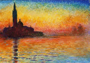 San Giorgio Maggiore at Dusk Oil painting by Claude Monet